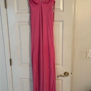 Lulu's Vibrant Pink Maxi Dress